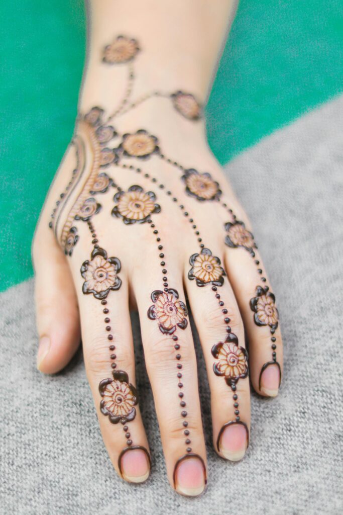 finger jewellery mehendi designs