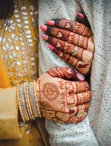 personalized mehendi designs for bride