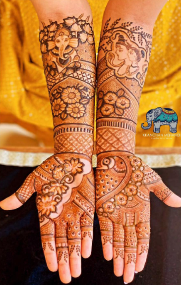 God portrait mehendi designs