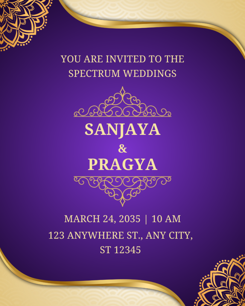 Wedding invitation