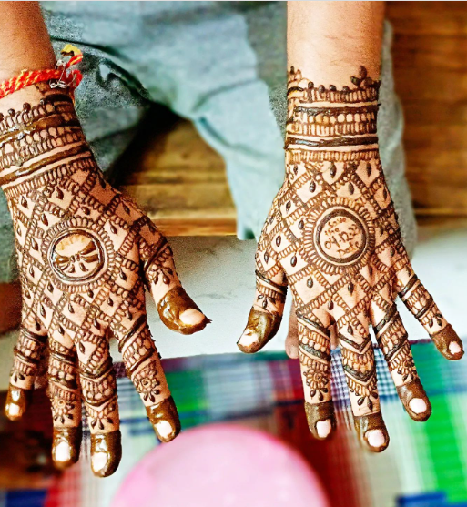 Full-hand mehndi designs for groom