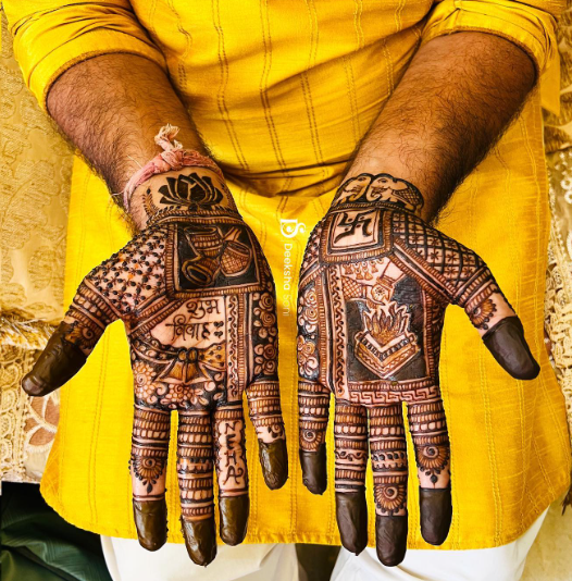 Full-hand mehndi designs for men