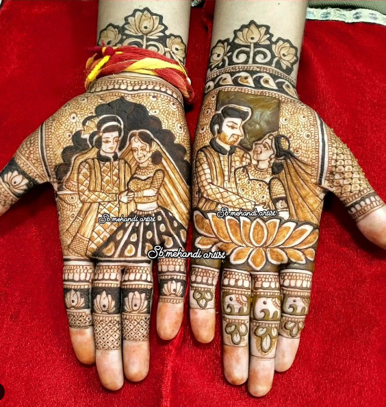 Bride & Groom mehndi design