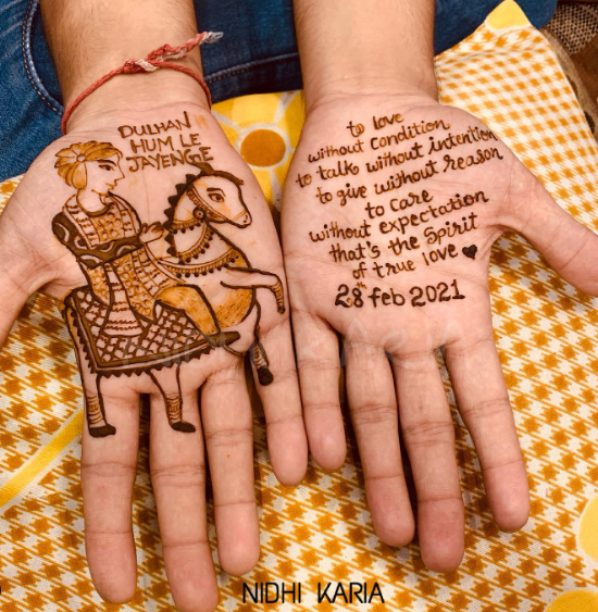 Cute Note With Mehndi