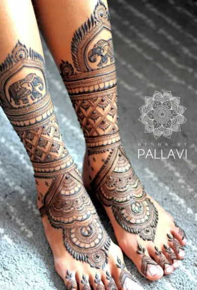 Full-Leg Mehndi